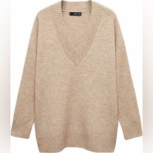 Mango Oversize V-Neck Sweater Size S